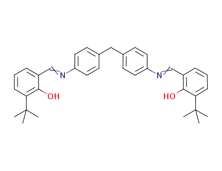 Molecular Structure of 937721-11-4 ([(HO-(3-tert-butyl)C<sub>6</sub>H<sub>3</sub>-o-C(H)=N-C<sub>6</sub>H<sub>4</sub>)2-4-CH<sub>2</sub>])
