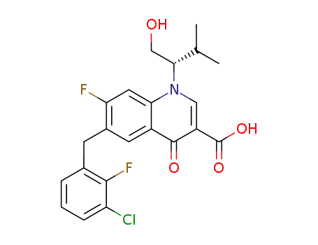 Molecular Structure of 869893-92-5 (6-[(3-Chloro-2-fluorophenyl)Methyl]-7-fluoro-1,4-dihydro-1-[(1S)-1-(hydroxyMethyl)-2-Methylpropyl])