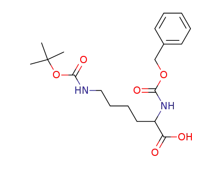 Molecular Structure of 215595-66-7 (N<sup>6</sup>-Boc-N<sup>2</sup>-Cbz-lysine)