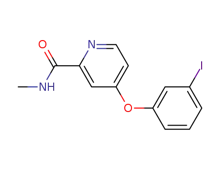 Molecular Structure of 1011293-82-5 (4-(3-iodophenoxy)-N-methylpyridine-2-carboxamide)