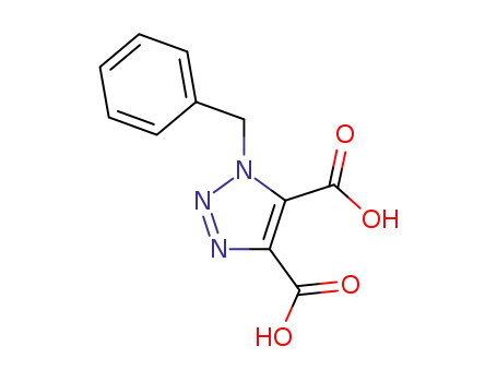Molecular Structure of 73953-89-6 (1-BENZYL-1,2,3-TRIAZOLE-4,5-DICARBOXYLIC ACID)