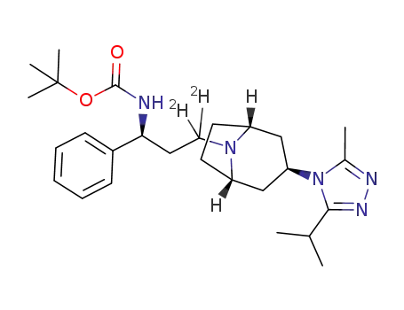(S)-d2-{3-[3-(3-isopropyl-5-methyl-[1,2,4]triazol-4-yl)-8-aza-bicyclo[3.2.1]oct-8-yl]-1-phenyl-propyl}-carbamic acid tert-butyl ester