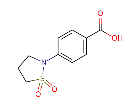 Molecular Structure of 52962-52-4 (4-(1,1-DIOXIDOISOTHIAZOLIDIN-2-YL)BENZOIC ACID)