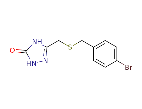 Molecular Structure of 935760-75-1 (5-({[(4-bromophenyl)methyl]thio}methyl)-2,4-dihydro-3H-1,2,4-triazol-3-one)