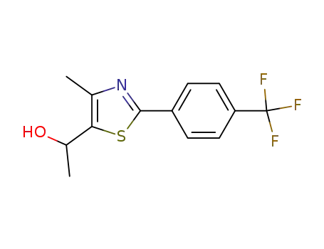 Molecular Structure of 438577-62-9 (1-[4-Methyl-2-(4-trifluoromethylphenyl)thiazol-5-yl]ethanol)