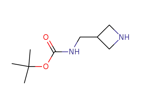 Molecular Structure of 91188-15-7 (3-(N-Boc-aminomethyl)azetidine)