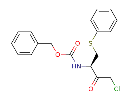 Molecular Structure of 159878-01-0 ((R)-Phenylmethyl [3-chloro-2-oxo-1-[(phenylthio)methyl]-propyl]carbamate)