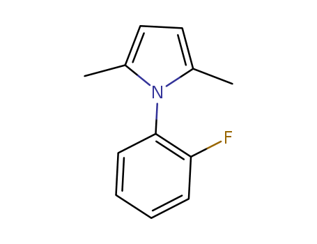 Molecular Structure of 146135-20-8 (1H-Pyrrole, 1-(2-fluorophenyl)-2,5-dimethyl-)
