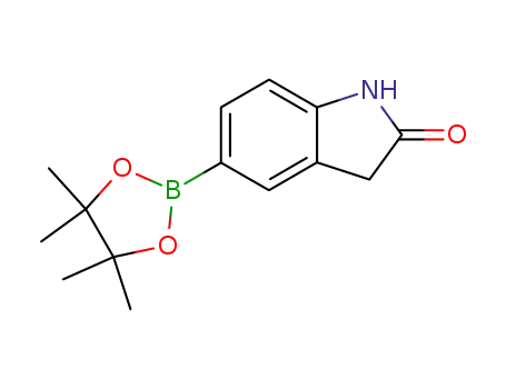 Molecular Structure of 837392-64-0 (5-(4,4,5,5-TETRAMETHYL-1,3,2-DIOXABOROLAN-2-YL) INDOLIN-2-ONE)
