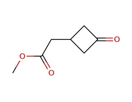 Molecular Structure of 1148130-30-6 (Methyl 2-(3-oxocyclobutyl)acetate)
