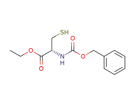 Molecular Structure of 95084-26-7 (N-(benzyloxycarbonyl)-L-cysteine ethyl ester)
