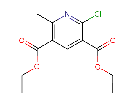 Molecular Structure of 13602-99-8 (diethyl 2-chloro-6-methylpyridine-3,5-dicarboxylate)