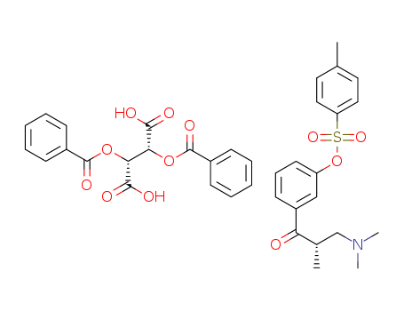 1369205-97-9,dibenzoyl-L-tartaric acid [2S]-toluene-4-sulfonic acid 3-(3-dimethylamino-2-methylpropionyl)phenyl ester,dibenzoyl-L-tartaric acid [2S]-toluene-4-sulfonic acid 3-(3-dimethylamino-2-methylpropionyl)phenyl ester