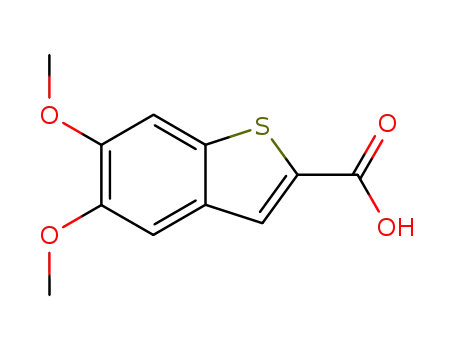 Molecular Structure of 23046-03-9 (5,6-dimethoxy-1-benzothiophene-2-carboxylic acid)