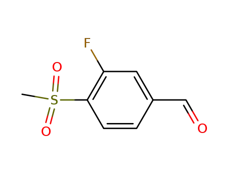 Molecular Structure of 254878-95-0 (2-Fluoro-4-formyl-1-(methylsulphonyl)benzene)