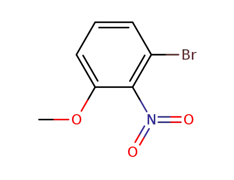 Molecular Structure of 500298-30-6 (1-Bromo-3-methoxy-2-nitrobenzene)