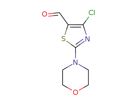 Molecular Structure of 129880-84-8 (4-CHLORO-2-(4-MORPHOLINO)-5-THIAZOLECARBOXALDEHYDE)