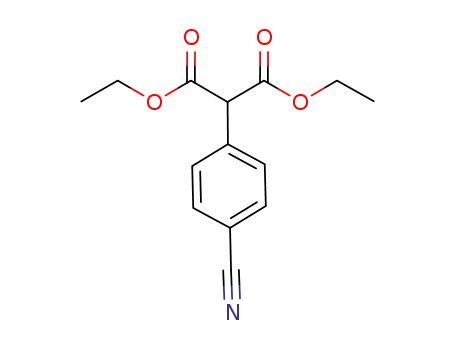 Molecular Structure of 201404-26-4 (DIETHYL 2-(4-CYANOPHENYL)MALONATE)