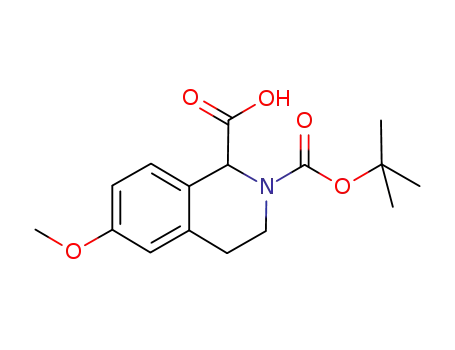 Molecular Structure of 499139-27-4 (2-BOC-6-METHOXY-3,4-DIHYDRO-1H-ISOQUINOLINE-1-CARBOXYLIC ACID)