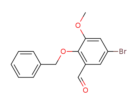 Molecular Structure of 155351-68-1 (2-O-benzyl-5-bromo-2-hydroxy-3-methoxybenzaldehyde)