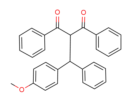 Molecular Structure of 954374-32-4 (2-[(4-methoxyphenyl)-phenyl-methyl]-1,3-diphenylpropane-1,3-dione)