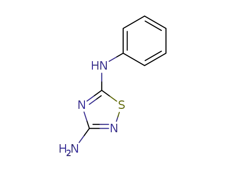 Molecular Structure of 60093-15-4 (3-AMINO-5-PHENYLAMINO-1,2,4-THIADIAZOLE)