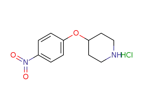 Molecular Structure of 148505-45-7 (4-(4'-NITROPHENOXY)PIPERIDINE HYDROCHLORIDE)