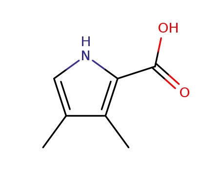 Molecular Structure of 89776-55-6 (3,4-Dimethyl-1H-pyrrole-2-carboxylic acid)