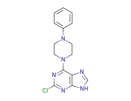 2-CHLORO-6-(4-PHENYLPIPERAZIN-1-YL)-9H-PURINE