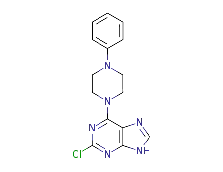 Molecular Structure of 862543-04-2 (2-chloro-6-(4-phenylpiperazin-1-yl)-9H-purine)