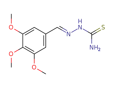 Molecular Structure of 22043-16-9 (2-(3,4,5-trimethoxybenzylidene)hydrazinecarbothioamide)