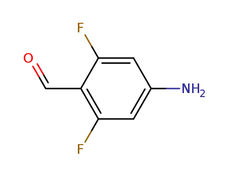 Molecular Structure of 777089-82-4 (Benzaldehyde, 4-amino-2,6-difluoro- (9CI))