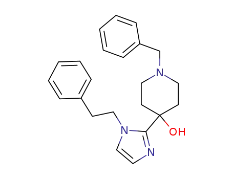 Molecular Structure of 193469-35-1 (4-Piperidinol, 4-[1-(2-phenylethyl)-1H-imidazol-2-yl]-1-(phenylmethyl)-)