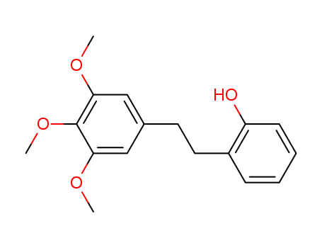 65817-45-0,Phenol, 2-[2-(3,4,5-triMethoxyphenyl)ethyl]-,Batatasin V (2'-Hydroxy-3,4,5-trimethoxybibenzyl);Batatasin V <2'-Hydroxy-3,4,5-trimethoxybibenzyl>;batatasin V;2-[2-(3,4,5-Trimethoxy-phenyl)-ethyl]-phenol;