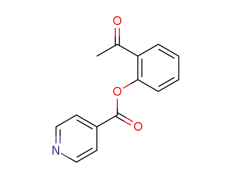 Molecular Structure of 93717-62-5 (4-Pyridinecarboxylic acid, 2-acetylphenyl ester)