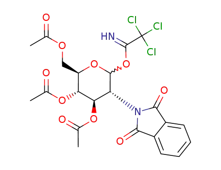 Molecular Structure of 146728-55-4 (3,4,6-tri-O-acetyl-2-deoxy-2-phthalimido-(α/β)-D-glucopyranosyl trichloroacetimidate)