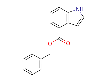Molecular Structure of 84401-11-6 (1H-Indole-4-carboxylic acid, phenylmethyl ester)