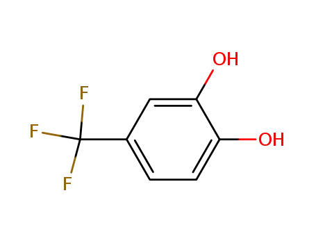 Molecular Structure of 37519-09-8 (1,2-Benzenediol, 4-(trifluoromethyl)-)