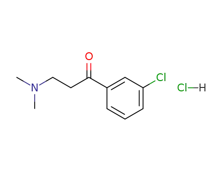 Molecular Structure of 16264-88-3 (1-Propanone, 1-(3-chlorophenyl)-3-(dimethylamino)-, hydrochloride)