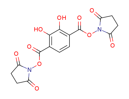 Molecular Structure of 107712-29-8 (2,5-Pyrrolidinedione,
1,1'-[(2,3-dihydroxy-1,4-phenylene)bis(carbonyloxy)]bis-)