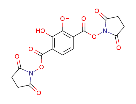 Molecular Structure of 107712-29-8 (2,5-Pyrrolidinedione,
1,1'-[(2,3-dihydroxy-1,4-phenylene)bis(carbonyloxy)]bis-)