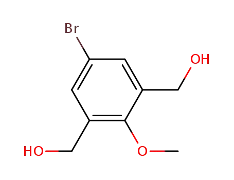 Molecular Structure of 89479-09-4 (1,3-Benzenedimethanol, 5-bromo-2-methoxy-)