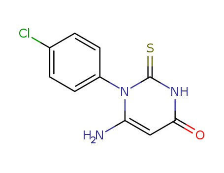 16837-11-9,6-amino-1-(4-chlorophenyl)-2-thioxo-2,3-dihydropyrimidin-4(1H)-one,Uracil,6-amino-1-(p-chlorophenyl)-2-thio- (8CI); 6-Amino-1-(4-chlorophenyl)-2-thioxo-2,3-dihydropyrimidin-4(1H)-one;NSC 83729