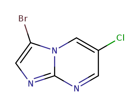 Molecular Structure of 944906-48-3 (3-Bromo-6-chloro-imidazo [1.2-a] pyrimidine)