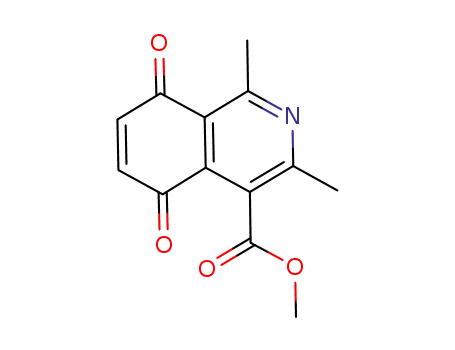 Molecular Structure of 900189-14-2 (1,3-dimethyl-5,8-dioxo-5,8-dihydroisoquinoline-4-carboxylic acid methyl ester)