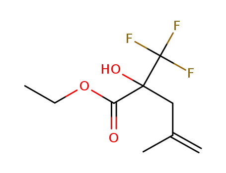 Molecular Structure of 217195-91-0 (ETHYL 2-HYDROXY-2-(TRIFLUOROMETHYL)-4-METHYLPENT-4-ENOATE 97)
