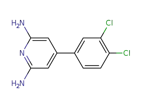 Molecular Structure of 329974-12-1 (4-(3,4-Dichloro-phenyl)-pyridine-2,6-diamine)