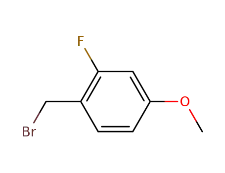 Molecular Structure of 54788-19-1 (2-FLUORO-4-METHOXYBENZYL BROMIDE)
