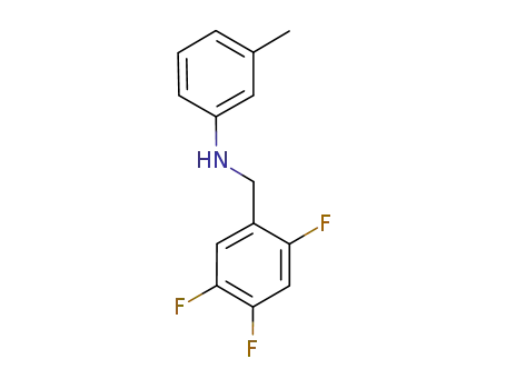 Molecular Structure of 637744-47-9 (Benzenemethanamine, 2,4,5-trifluoro-N-(3-methylphenyl)-)