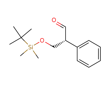 Molecular Structure of 121618-60-8 (Benzeneacetaldehyde, a-[[[(1,1-dimethylethyl)dimethylsilyl]oxy]methyl]-,
(R)-)